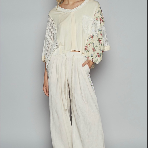 POL Cream Floral Patchwork Blouse - Picture 4 of 4